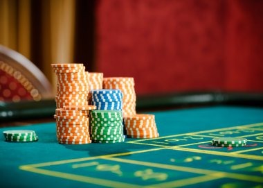 European roulette wheel at liga123 studio